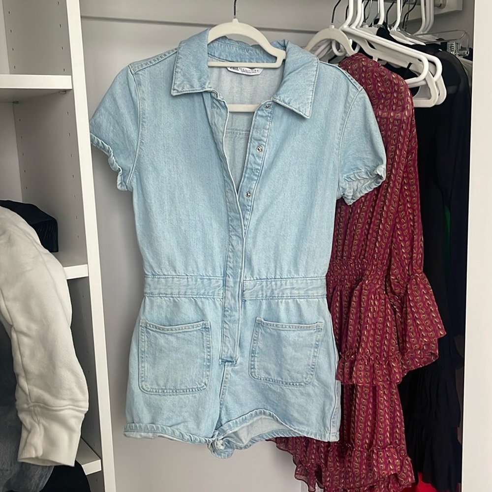 Zara denim romper